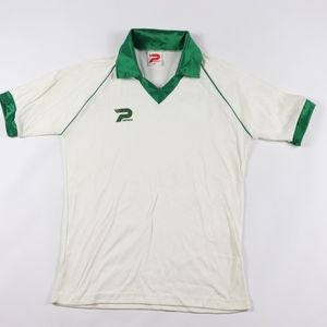 80s New Patrick Mens Medium Soccer Jersey White